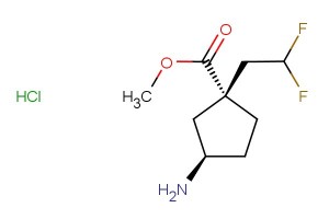 methyl (1R,3R)-3-amino-1-(2,2-difluoroethyl)cyclopentane-1-carboxylate hydrochloride