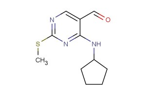 4-(cyclopentylamino)-2-(methylthio)pyrimidine-5-carbaldehyde