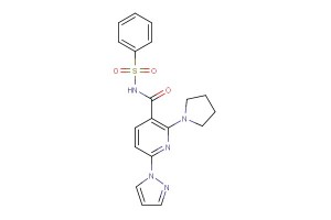N-(phenylsulfonyl)-6-(1H-pyrazol-1-yl)-2-(pyrrolidin-1-yl)nicotinamide