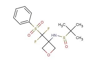 N-(3-(difluoro(phenylsulfonyl)methyl)oxetan-3-yl)-2-methylpropane-2-sulfinamide
